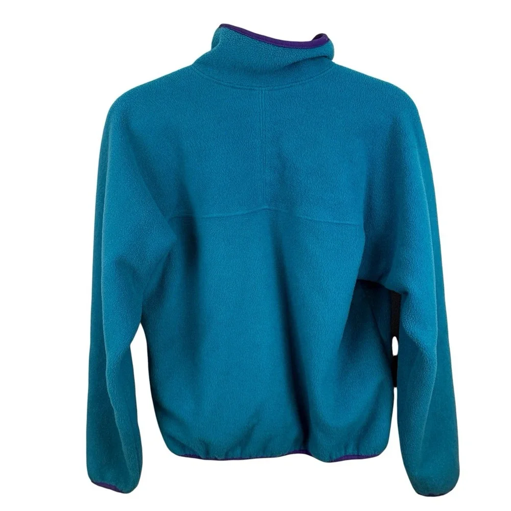 Vintage Patagonia Kids Made in USA Blue Zip‎ Up Fleece Jacket Size 11/12 Large